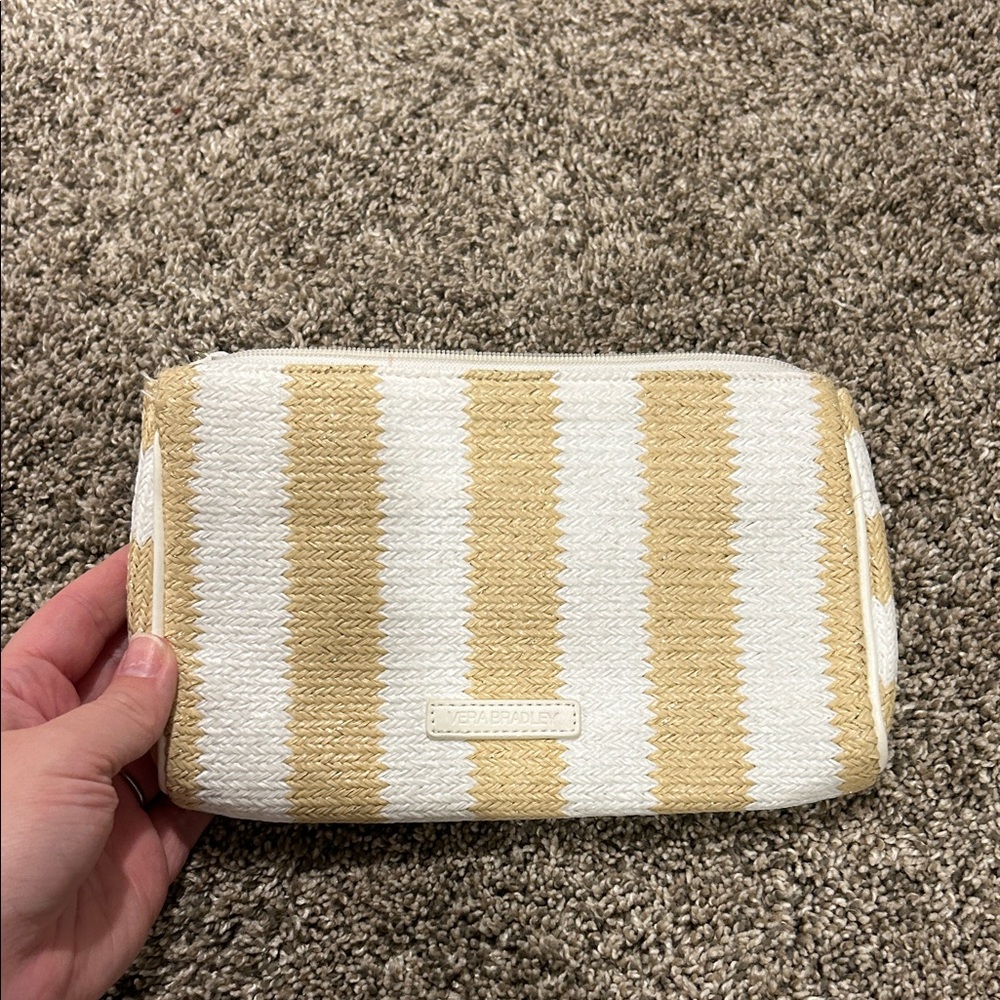 Vera Bradley Tan and White Striped Bag